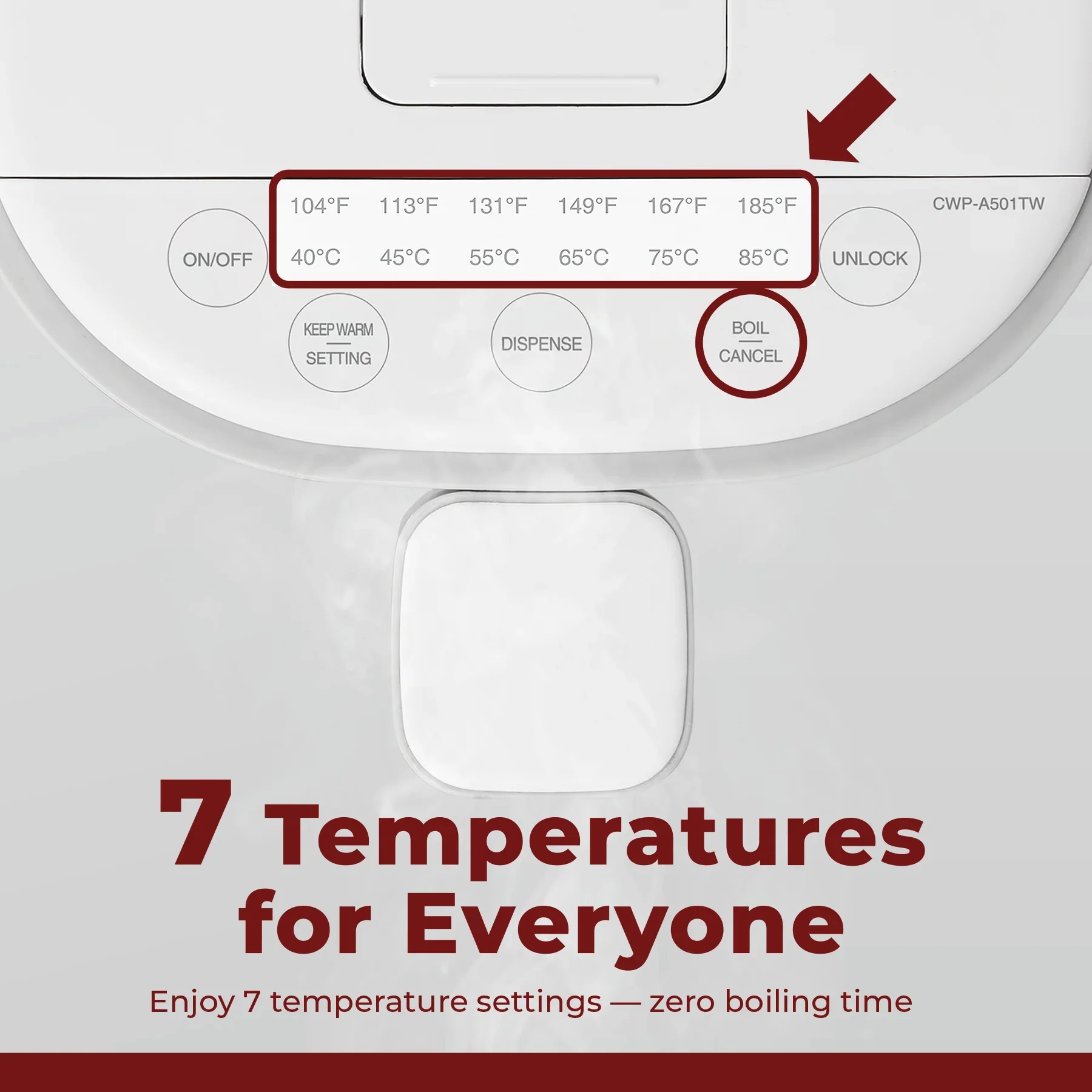 REFURBISHED_CUCKOO Automatic Hot Water Dispenser & Warmer (CWP-A501TW) - Image 5