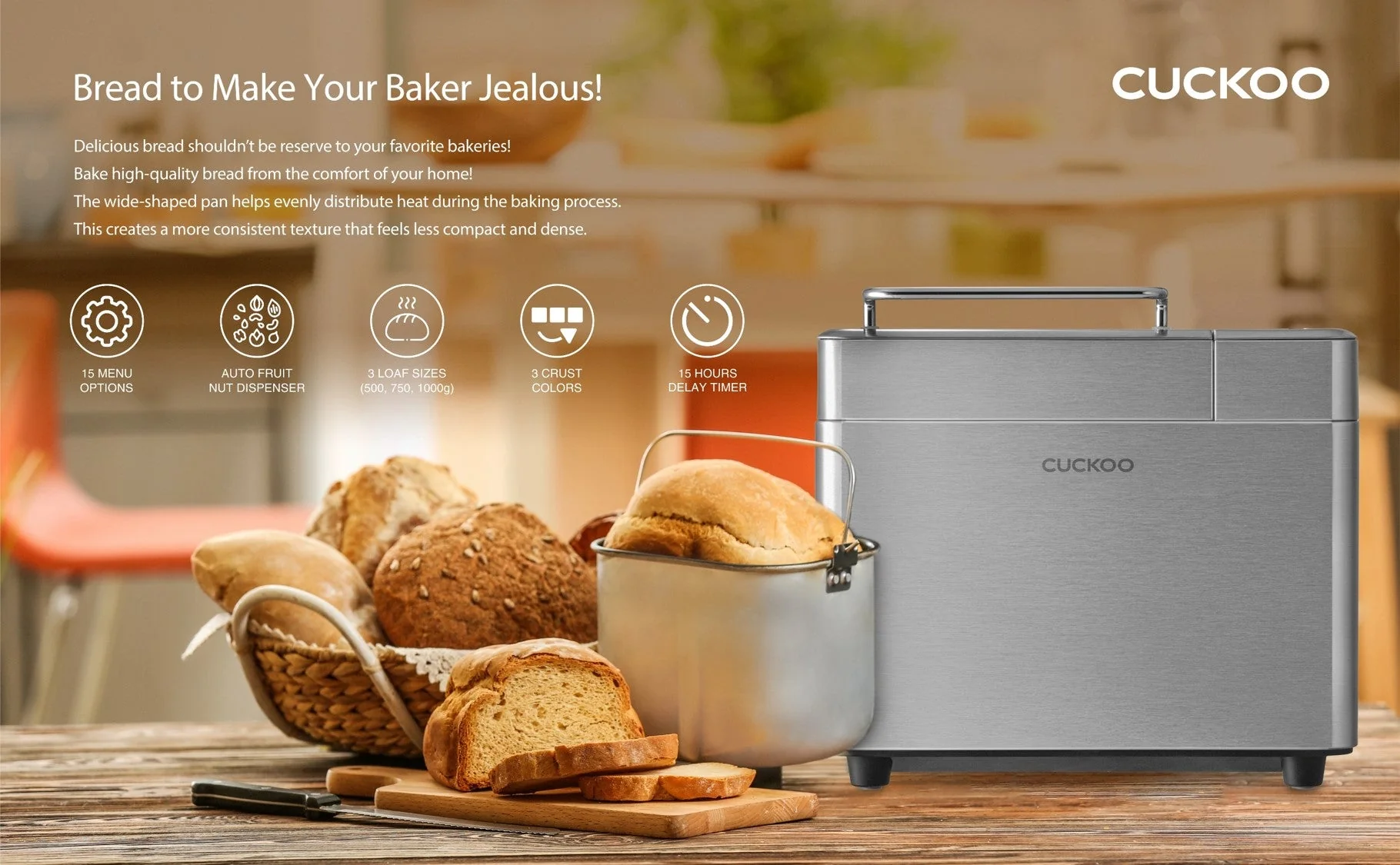 REFURBISHED_CUCKOO Bread Maker (CBM-AAB161S) - Image 3